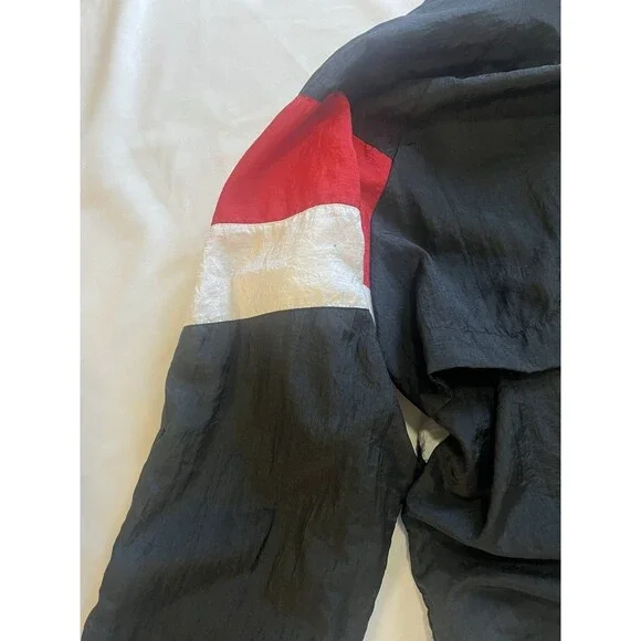 vintage Champion 90s color-block Men’s windbreaker Sz S classic red Black Y2K - Picture 9 of 9